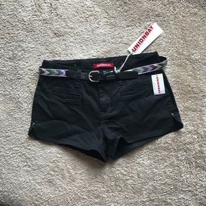 NWT Black Shorts with Belt